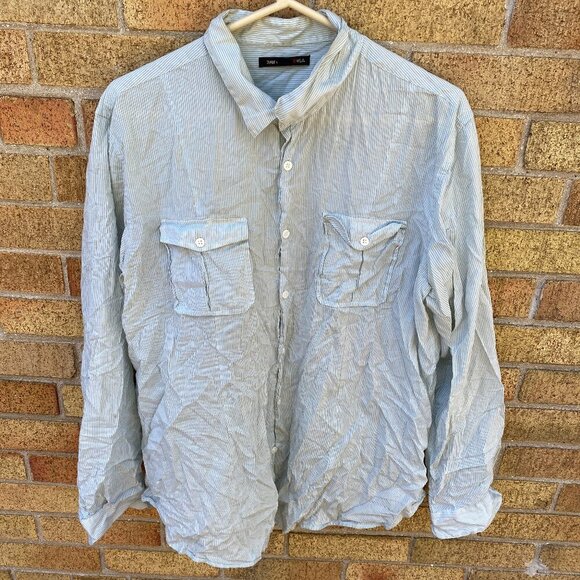 Vintage John Varvatos Cotton Button Up Dress Shirt Multipocket XL - Picture 1 of 6